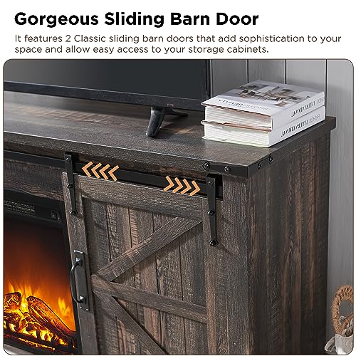 Okdfarmhouseelectrictvstandfor65inchtvrusticentertainmentcenterwith18fireplaceslidingbarndoorstorageshelveswoodmediaconsolecabinetforlivingroomdarkrusticoak Urban Country Home Decor Okd farmhouse electric tv stand for 65 inch tv rustic entertainment center with 18 fireplace sliding barn door storage shelves wood media console cabinet for living room dark rustic oak urban country home decor