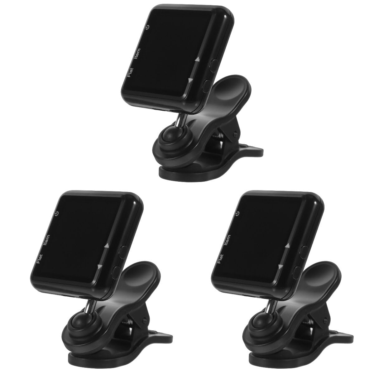 ibasenice 3stücke Akustischer Gitarren-stimmgerät Mit Wiederaufladbarem Clip Präzise Tuning-technologie Für Ukulele Bassgitarre Langlebig Einfach Zu Bedienen Mit -display