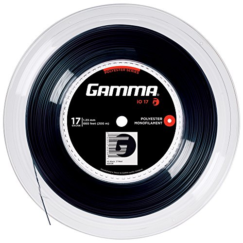 Gamma Sports iO 17g Tennis String Reel, 660', Black