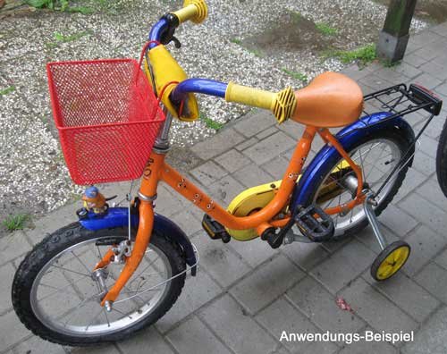 Land-Haus-Shop® Kinderfahrradkorb Metall, beschichtet, Kinder Fahrrad Lenker Einkaufs Korb (Rot)