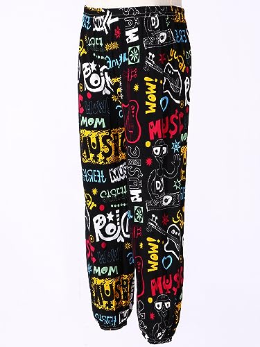 Kids Boys Girls Print Harem Pants Elastic Waistband Long Bloomer Trouser Summer2