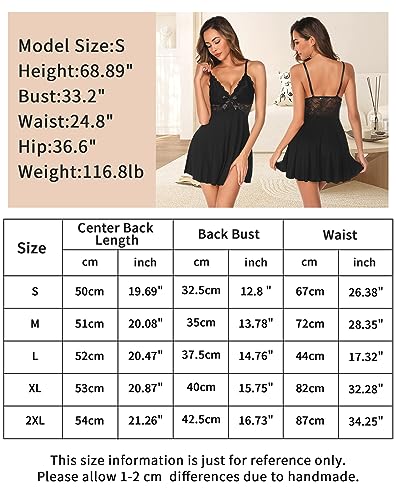 Vlazom-Mujer-Camison-Sexy-Camison-de-Encaje-Cuello-en-V-Picardias-Corto-con-Tanga