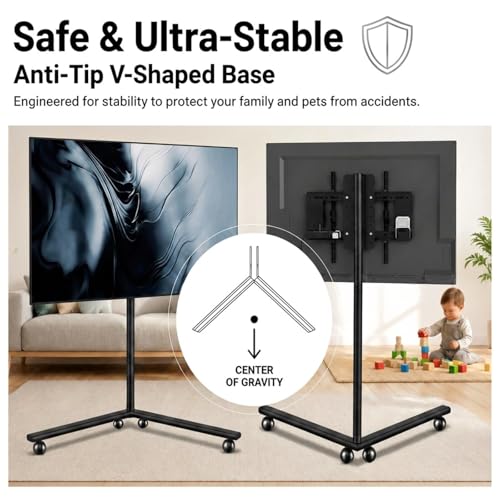 Soporte móvil para TV de 40" a 70" SENHAUS con ruedas miniatura 2