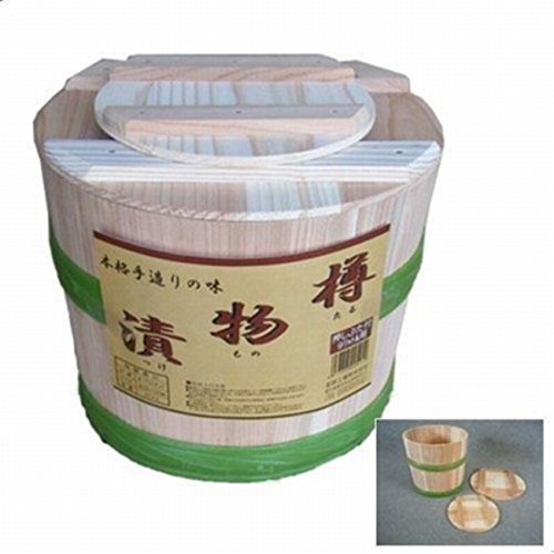 木製 漬物樽 漬け物 保存容器 押し蓋付き サイズ：11L 1個