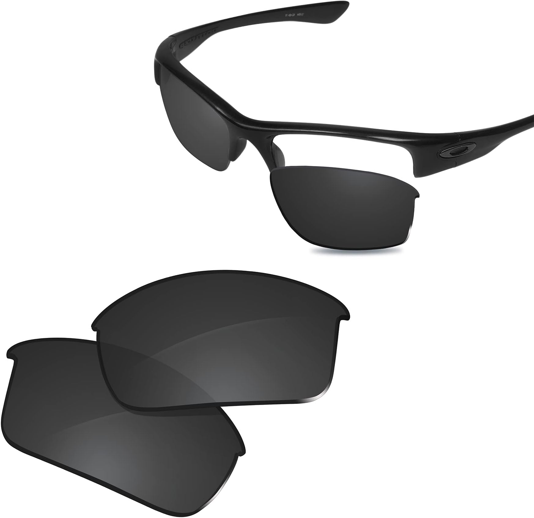 Glintbay 100% Precise-Fit Replacement Sunglass Lenses for Oakley Bottlecap - Polarized Advanced Black