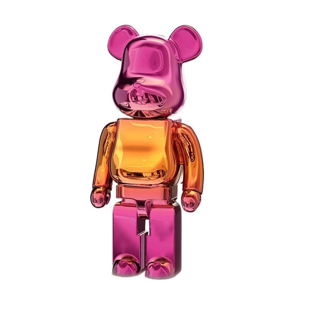 Hqdfcnm One Color Bearbrick, Violent Bear Desktop Decorative Figurines Collectable Sculpture 27Cm