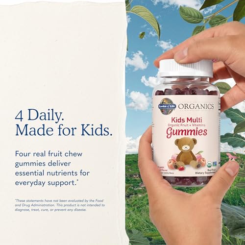 Garden of Life Organics Kids Multivitamins Gummies, Fruit Flavor, 120ct - image 7