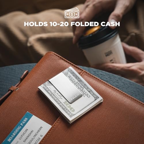 VULKIT Money Clip Stainless Steel Cash Holder EDC Accessories Men's Money Clips2