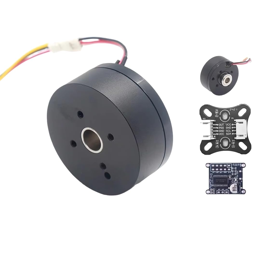 SimpleFOC Mini Simplefocmini Treiberplatine 2804 Außenläufer BLDC Motor Kit mit AS5600 Magnetencoder, Neodym-Magnet Hohl