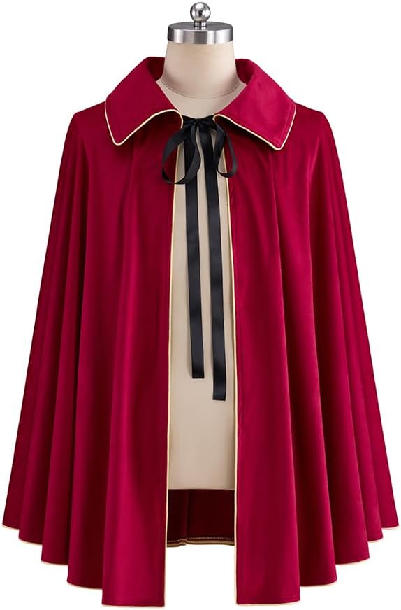 Tudor Half Shoulder Cape Medieval Renaissance Noble Costume Men Tudor King Ren Faire Shawl Cape Cloak