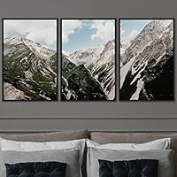 3 Piece Framed Canvas Wall Art Snow Mountain Canvas Prints Home Artwork Decoration for Living Room,Bedroom - 16
