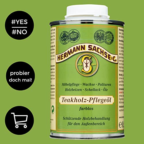 Hermann Sachse Teakholz- Pflegeöl - 500ml - Holzpflegeöl - Holzöl - Teakholzöl farblos. -Teaköl zur Erst- und… – Bild 5