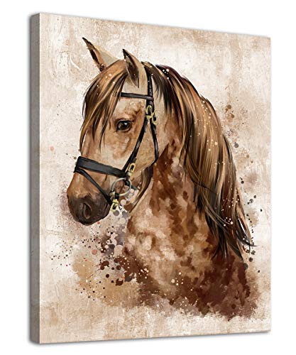 arteWOODS Abstract Wall Art Horse Canvas Pictures Watercolor Painting Prints Modern Abstract Animal