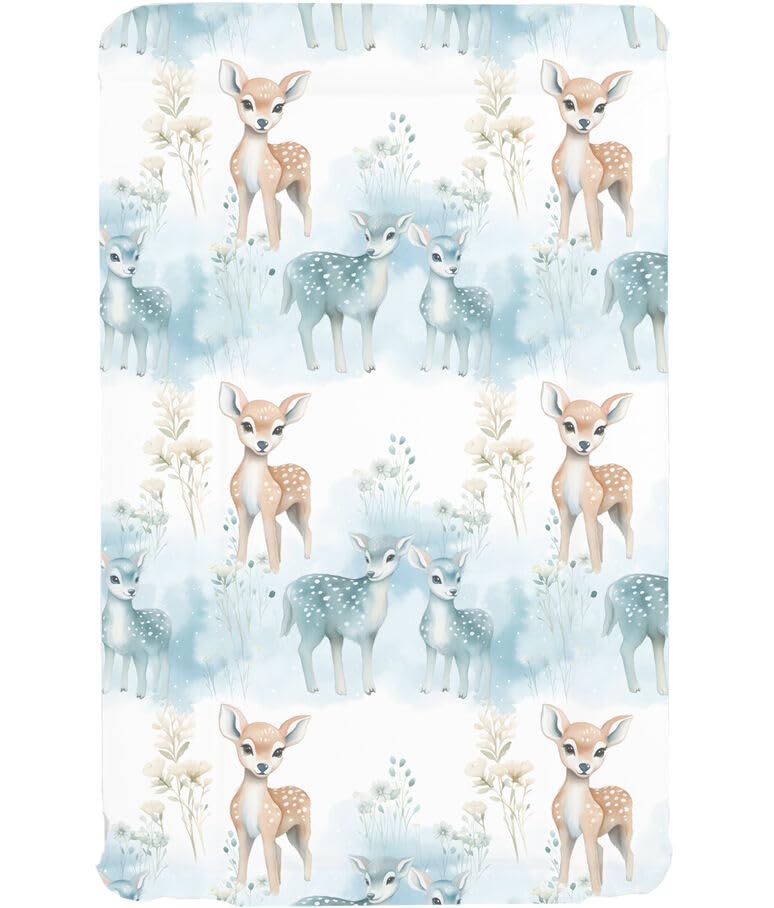 Sunnybabies Snowy Deer Nursery Baby Changing Mat Soft Padded Deluxe