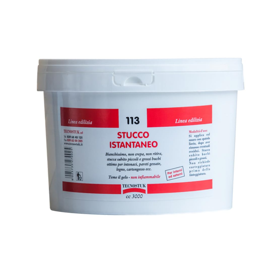 TECNOSTUK Stucco 113 Thermolight | Stucco Riempitivo Super Leggero Pronto All’Uso – Termoisolante e Risanante per Pareti, Legno, Cartongesso e Ceramica