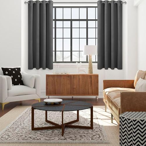 Image of DWCN Blackout Curtains for Bedroom Living Room 38 x 54 Inch Long Dark Grey