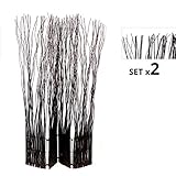biombo tallado 4 hojas  regalosMiguel - Biombos - Set de 2 Biombos Separadores Kim 4 Hojas Marrones