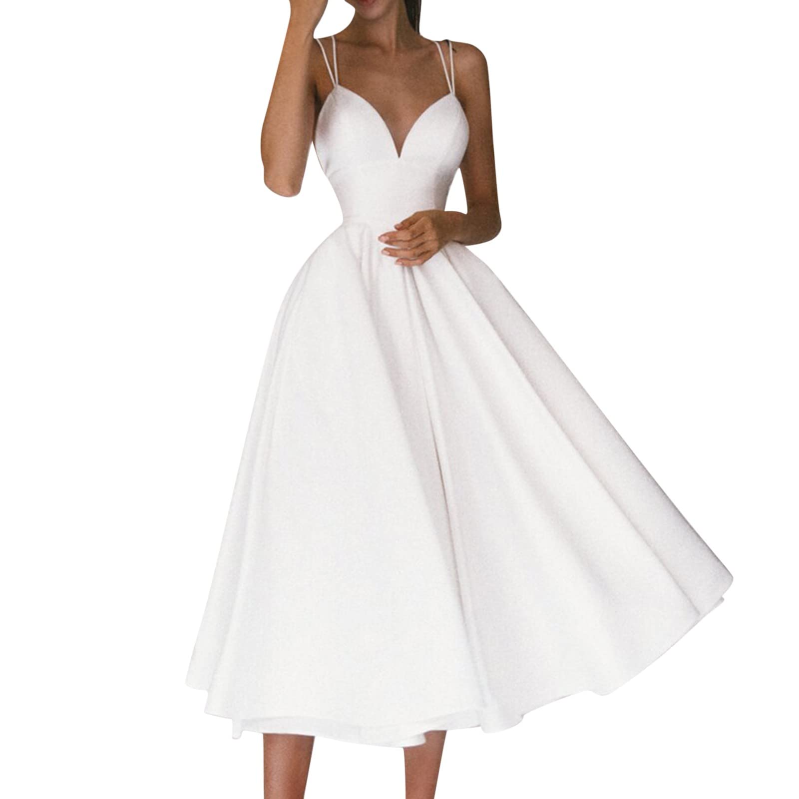 YOGALULU Vestidos de Fiesta para Mujer,Vestido Mujer Boda Talla Grande Primavera Verano 2024 Nuevas Mujeres Multicolor Tirantes Sexy Big Wwing Vestido Vestidos Marca Vestidos Elegantes Mujer Ceremonia