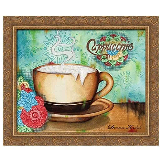 Knold, Donna 24x20 Gold Ornate Framed Canvas Art Print Titled: Spring Cappuccino