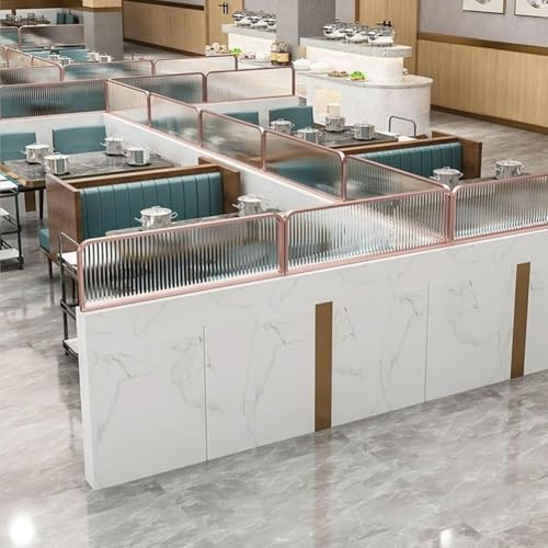 Panneau d'intimité en métal pour table de restaurant cloison fer 60x70cm - 4