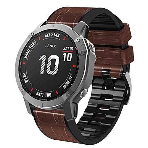 Fleshy Leaf 26mm Band Compatible for Garmin Fenix 7X,Fenix 6X,Fenix 6X Pro,Fenix 5X,Fenix 5X Plus/Fenix 3/3 HR,Quick Release Strap - Image 2