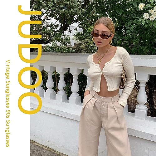 JUDOO-Black-Rectangle-Sunglasses-Women-Trendy-Retro-Sunglasses-90s-Vintage-Cute-Sunglasses-UV400-Protection