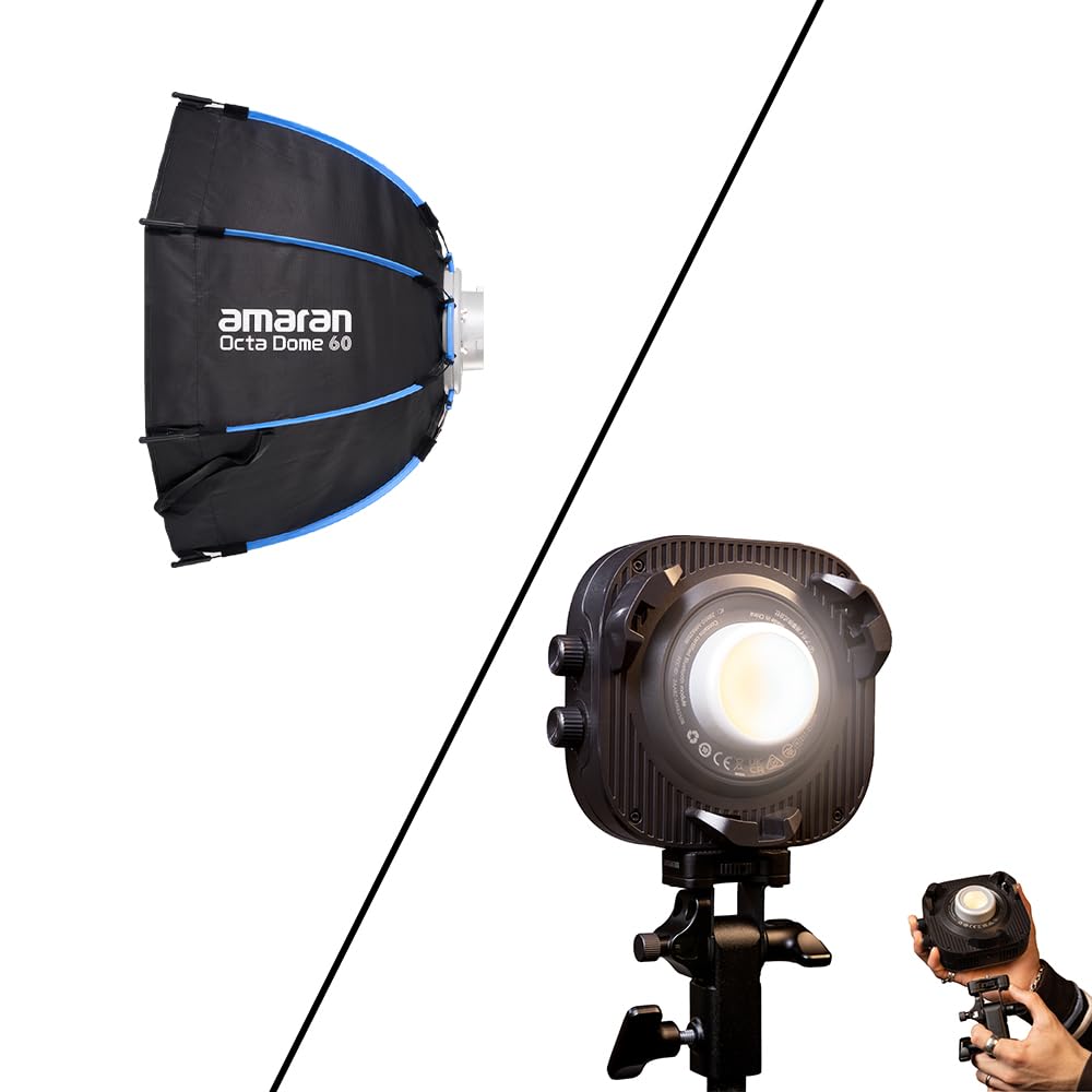 Amaran Halo 100x Bi-Color LED Monolight - Bundle with Octa Dome 60
