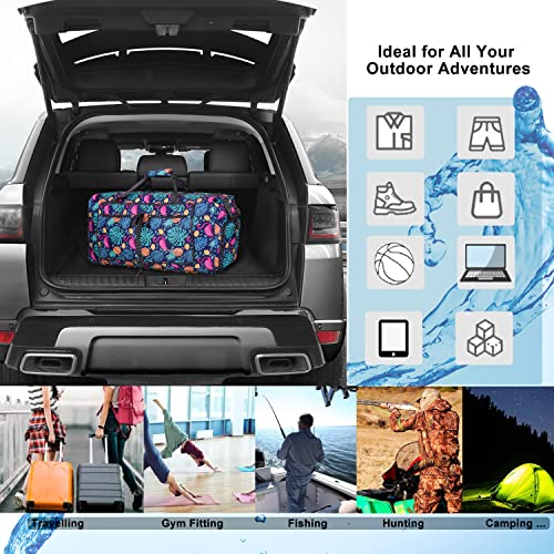 Image of Woogwin Travel Duffel Bag Large Foldable Waterproof Overnight Bag for Beach Swim Bags Pool Sports Gym
