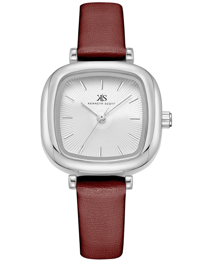Kenneth ScottWomen's Quartz Movement Watch, Analog Display and Polyurethane Strap - K22525-SLDW, Silver