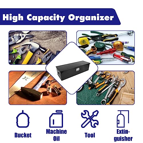 Bchsadvb Truck Bed Tool Box Trailer Storage Tool Box W/Lock & Keys,39X13X10 Inch Black Aluminum Heavy Duty Pick Up Truck,Diamond Plate Truck Bed Rv Trailer Toolbox #TOP4