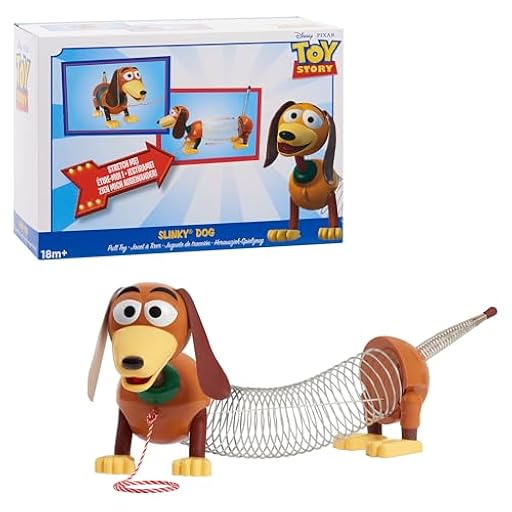 Perro de juguete elástico Toy Story Slinky Dog Pull Toy de Disney•Pixar, juguete elástico de arrastre para niños y niñas, juguetes para niños a partir de 18 meses de Just Play | Ya disponible en tu tienda friki favorita! En mundofriki.es!