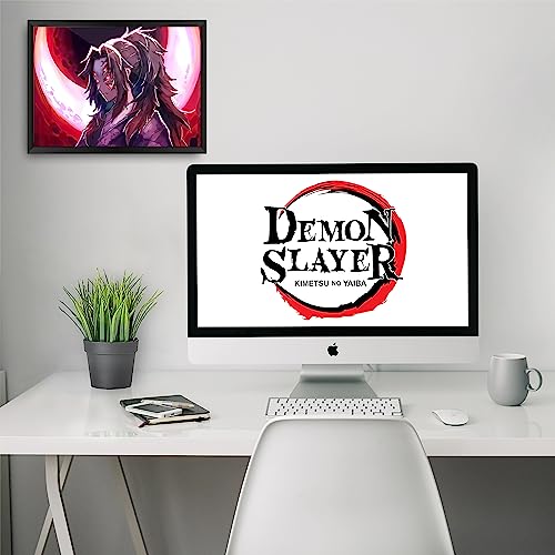 Image of MCSID RAZZ - Demon Slayer - Upper Moon 1 - Kokushibo Design A4 Size Poster (With Frame) - Best Gift For Demon Slayer Fans /Best Artifacts To Your Home & Decor /For Anime Fandom