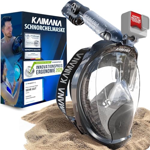 Die Preisgekrönte KAIMANA® Schnorchelmaske für Erwachsene & Kinder -...