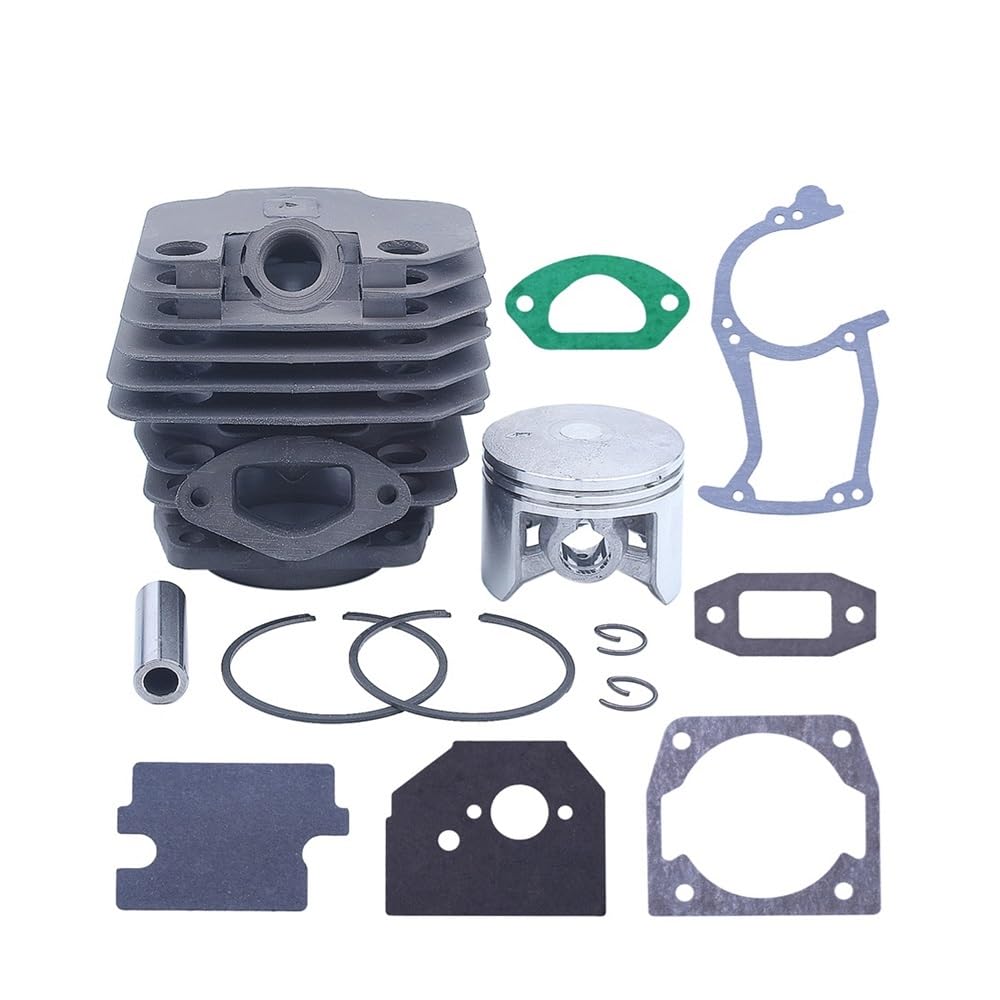 Kit de pistón de Cilindro de 45 mm, Juego de Juntas de carburador, Apto for motosierras de Gasolina de 45 CC, 52 CC y 58 CC.