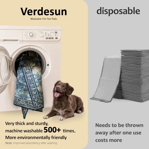 Image of Washable Pee Pads for Dogs 24 inchx36 inch 2 Pack Reusable Puppy Potty Pad