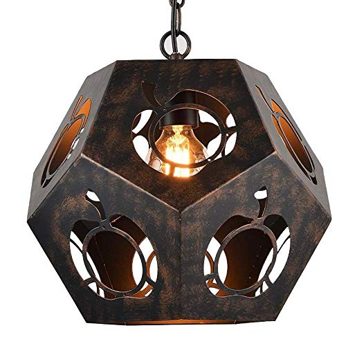 Plafonnier industriel vintage pour éclairer un plafond bas avec style géométrique