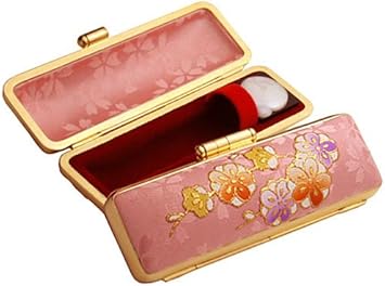 Amazon 印鑑ケース 万葉 桃色ピンク 13 5ｍｍ 15ｍｍ 朱肉付き 銀行印 実印向き 桜がお洒落女性用 印鑑ケース 印箱 文房具 オフィス用品