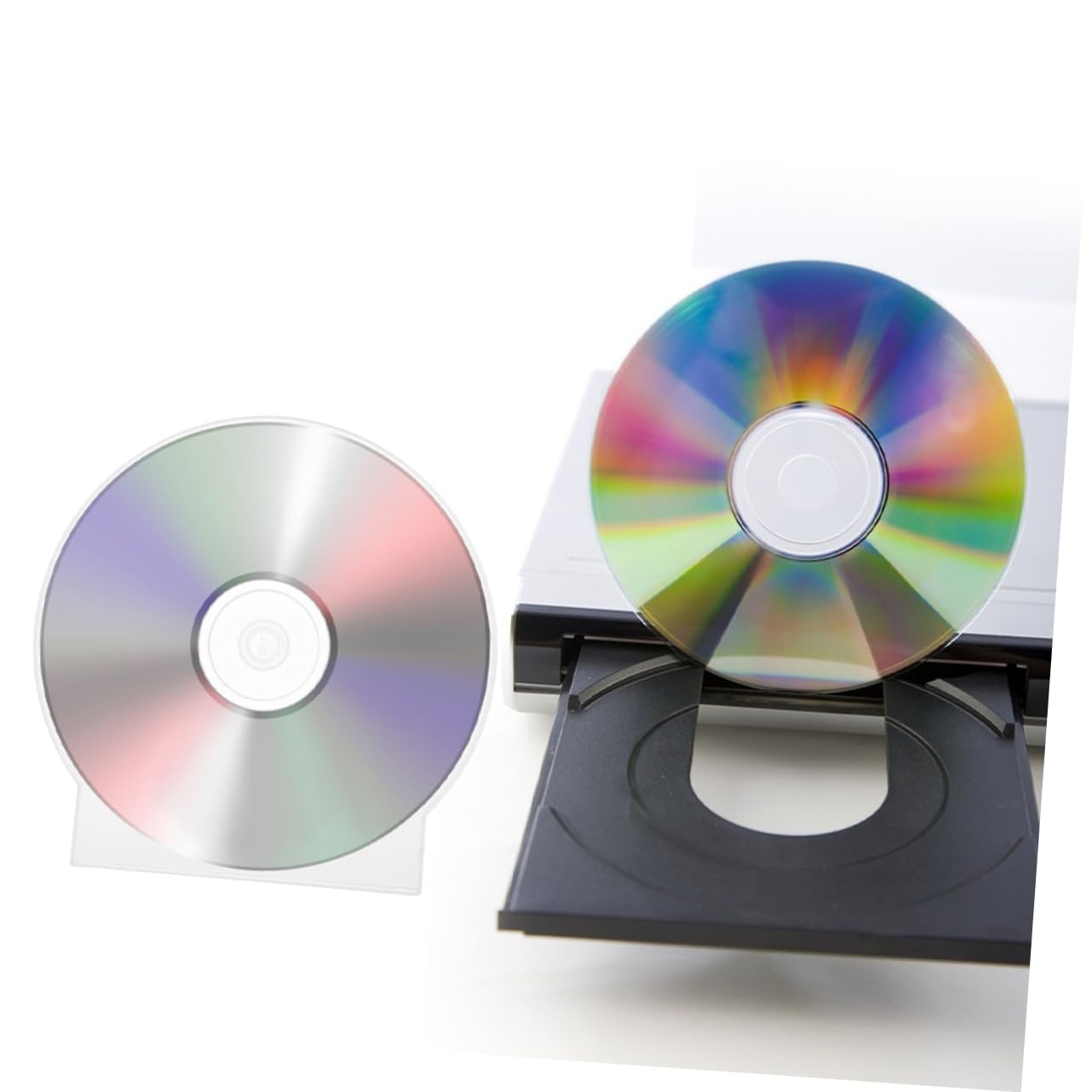 Ciieeo Custodie Portatili Per Cd e Dvd Trasparenti in Plastica Rigida, Protezione Antigraffio e Anti-polvere, Formato Compatto Per Viaggi e Uso Domestico, Confezione Da 50 Pezzi