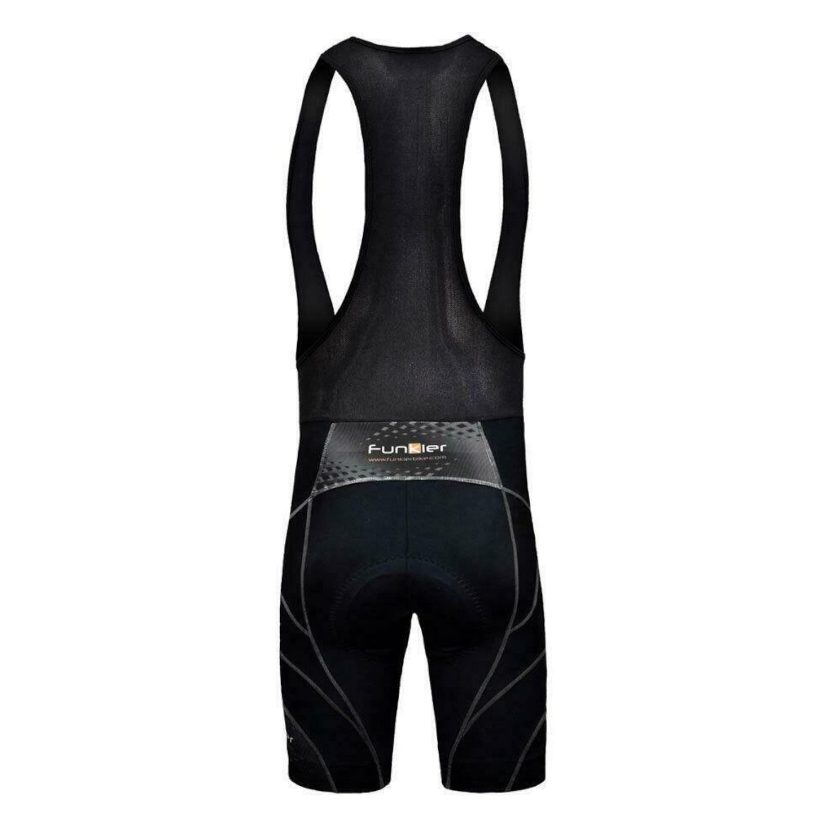 Funkier Force S-922-C7 Active 17 Panel Bib Shorts in Black - XXX-Large