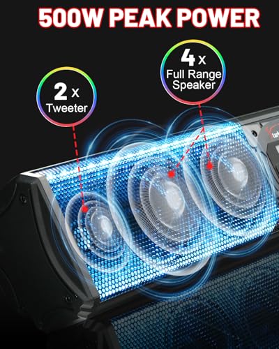 StarknightMT 26 Inch UTV Sound Bar TWS Bluetooth Speaker Golf Cart Sound Bar,Waterproof SxS Soundbar with Lightning RGB Lights 6-Speaker Compatible with RZR X3 Pioneer Talon - 1.25\"- 2\" Roll Cage