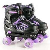 Roller Skates for Kids Adjustable Roller Skates with Light Up Wheels, Fun Illuminating for Boys Girls, Rollerskates for Kids Beginners, Suitable for Indoor Outdoor