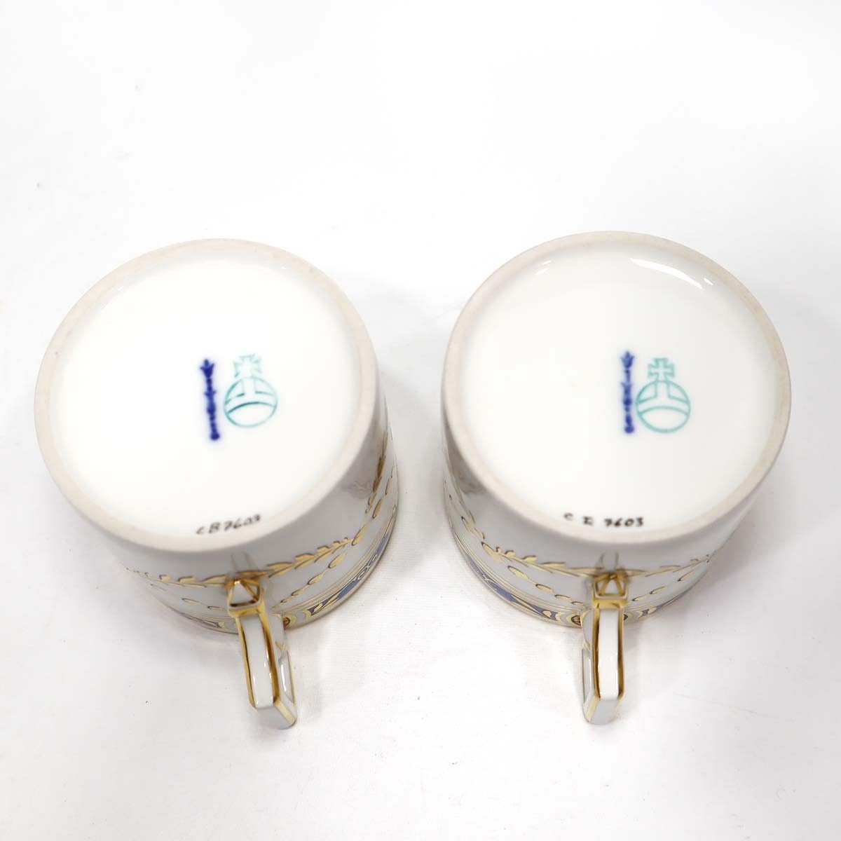 Amazon.co.jp: 質屋 KPM ベルリン王立磁器製陶所 カップ＆ソーサー 2客