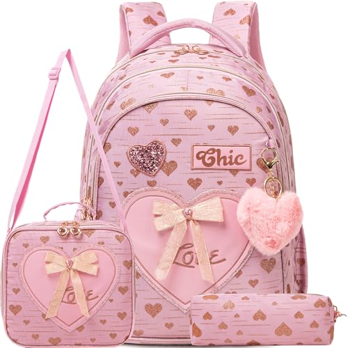 Meetbelify Mochilas infantis para meninas, mochilas para escola, volta às aulas, 801, Medium