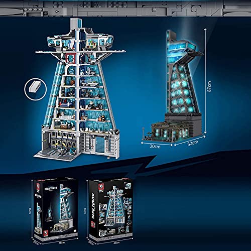 sookin Modular Haus Bausteine, 5883 Teilen Hero Tower Architektur Bausteine Bausatz Custom Bausteine Bauset Architektur… – Bild 4
