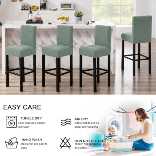 Image of FUANGUI Bar Stool Covers Set of 4, Stretch Bar Stool Seat Covers