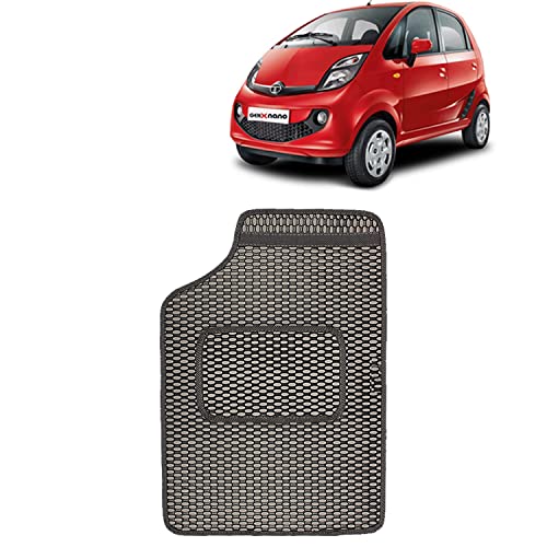 Image of Kingsway Dotted Design Car Floor Foot Mats Universal Fit for Tata Nano, Model Year : 2008 Onwards, Water and Dustproof, Color Black, Set of 5 Pieces