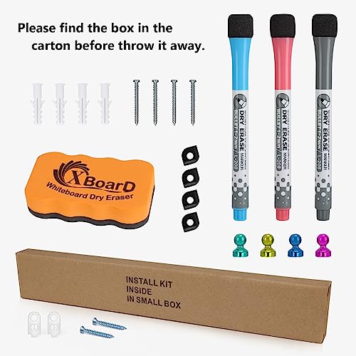 xboard magnetic dry erase boardwhiteboard 36 x 24 inches double sided white board1 dry eraser amp 3 dry erase markers amp 4 push pin magnets