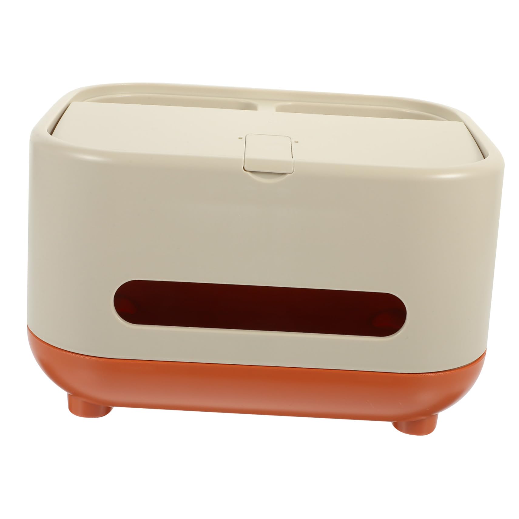 Boîte à mouchoirs pour salon et bureau : organiseur abricot avec compartiment télécommande