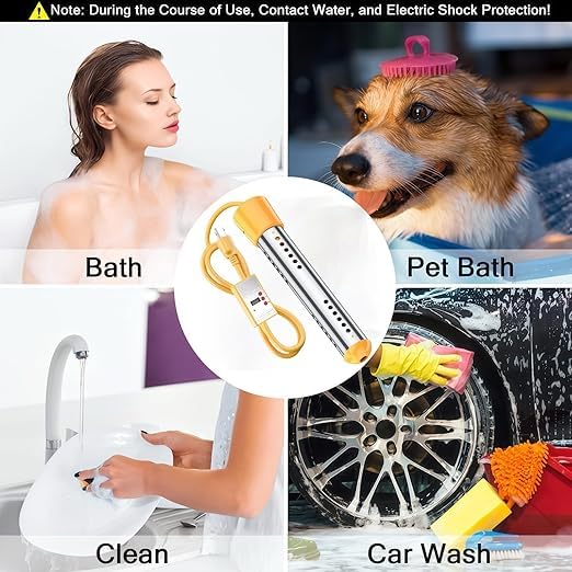 Calentador eléctrico sumergible portátil 1500W para piscina miniatura 2