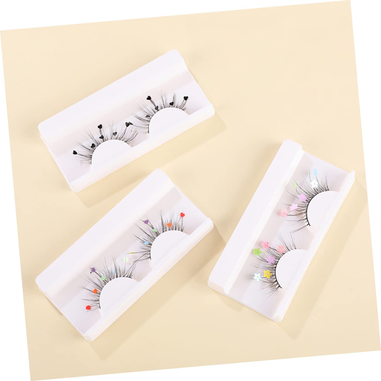 FRCOLOR 12pares Pestañas Postizas De Lentejuelas Brillantes De Fake Lashes Para Fiestas De Navidad y Año Para Maquillaje De Cosplay y Eventos Especiales